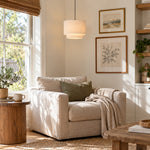 Bild in Gallery-Viewer laden, Modern Double Linen Drum Pendant Light