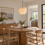 Bild in Gallery-Viewer laden, Modern Double Linen Drum Pendant Light