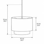 Bild in Gallery-Viewer laden, Modern Double Linen Drum Pendant Light