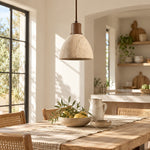 Bild in Gallery-Viewer laden, Modern Nerio Wood Walnut Travertine Pendant Light