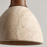 Bild in Gallery-Viewer laden, Modern Nerio Wood Walnut Travertine Pendant Light