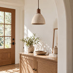 Bild in Gallery-Viewer laden, Modern Nerio Wood Walnut Travertine Pendant Light
