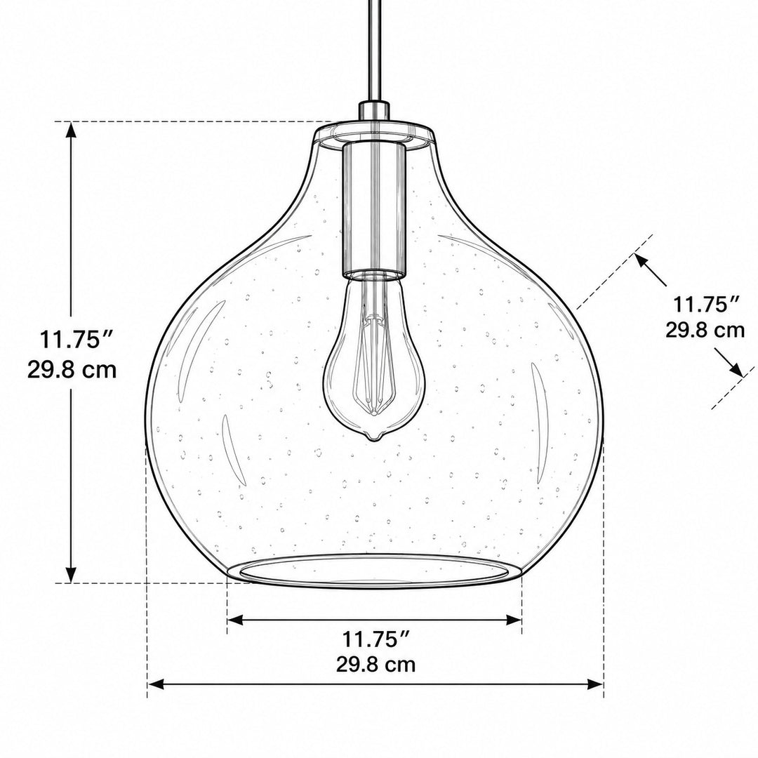 Organic Mouth-Blown Glass Globe Pendant