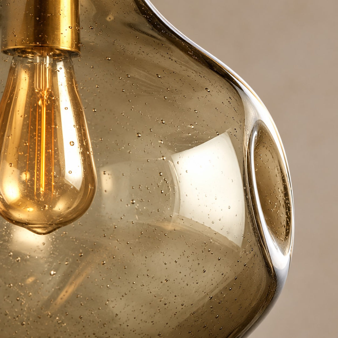 Organic Mouth-Blown Glass Globe Pendant