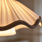 Charger l'image dans la visionneuse de galerie, French Vintage Scalloped Pleated Fabric Pendant Light