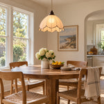 Bild in Gallery-Viewer laden, Modern Scalloped Linen Pendant Light