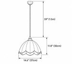 Bild in Gallery-Viewer laden, Modern Scalloped Linen Pendant Light