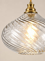 Load image into Gallery viewer, Modern Spiral Clear Glass Pendant Light
