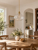 Load image into Gallery viewer, Modern Spiral Clear Glass Pendant Light
