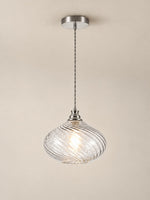 Load image into Gallery viewer, Modern Spiral Clear Glass Pendant Light