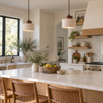 Bild in Gallery-Viewer laden, Modern Natural Stone and Wood Pendant Light