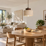 Bild in Gallery-Viewer laden, Modern Natural Stone and Wood Pendant Light