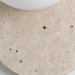 Cargar imagen en el visor de la Galería, Modern Oval Travertine Globe Wall Sconce