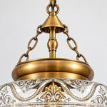Charger l'image dans la visionneuse de galerie, Vintage Patterned Glass Chain Pendant