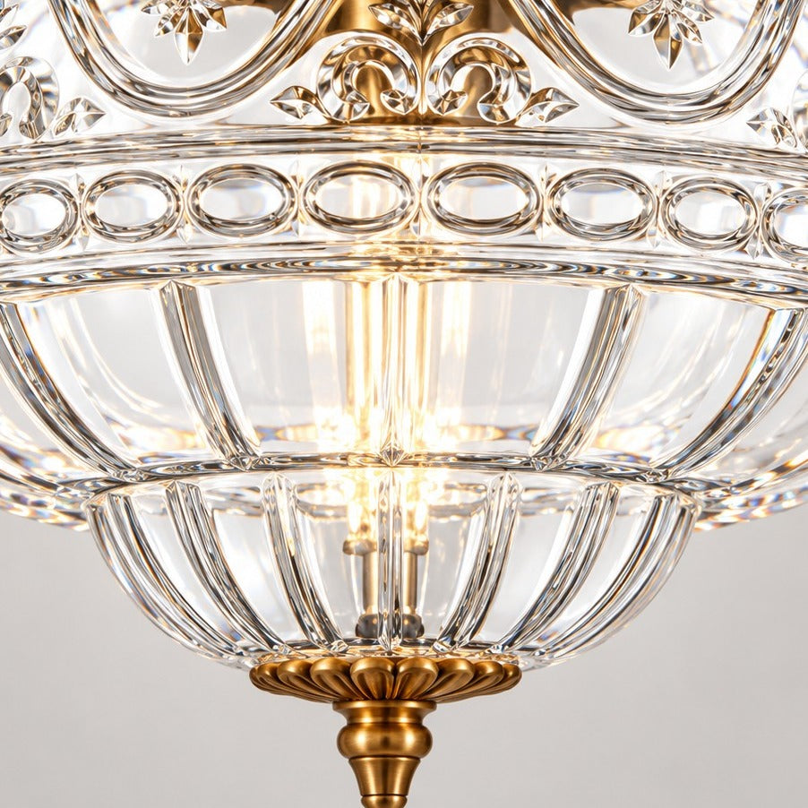 Vintage Patterned Glass Chain Pendant