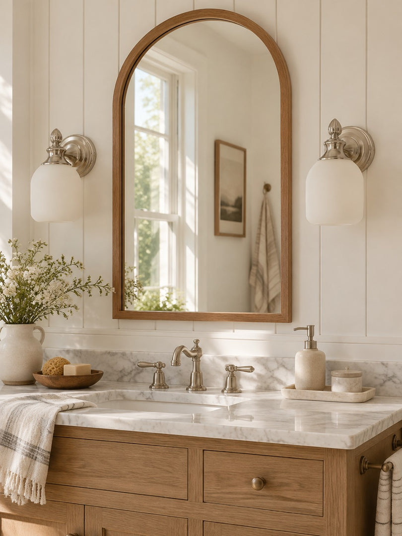 Modern Frosted Glass Vanity Light