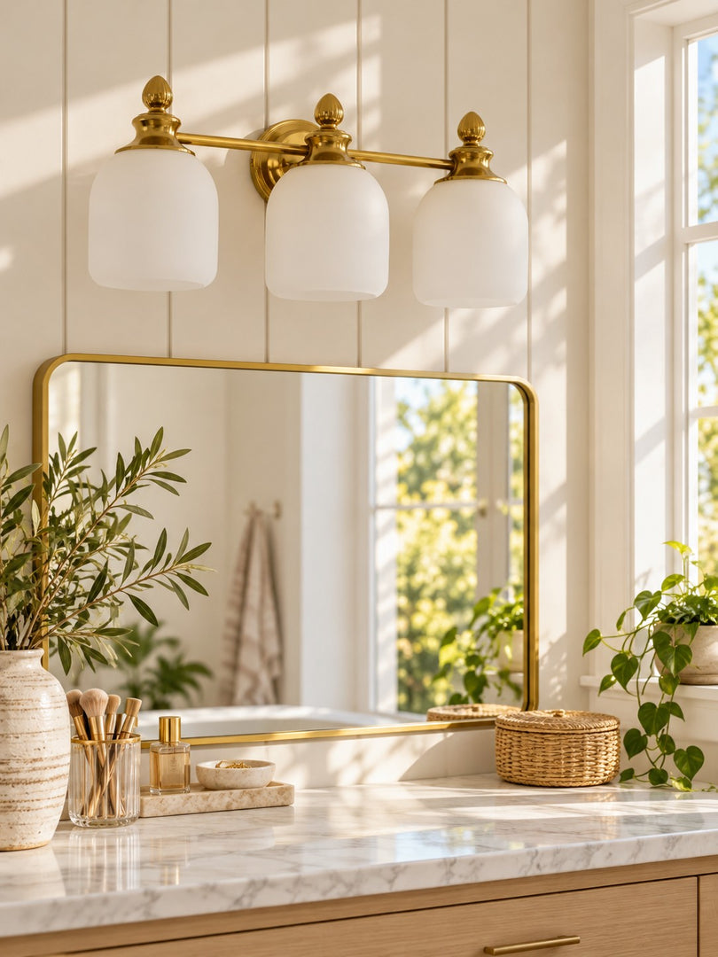 Modern Frosted Glass Vanity Light