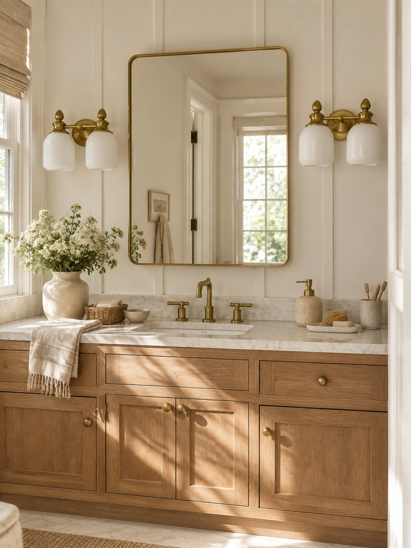 Modern Frosted Glass Vanity Light