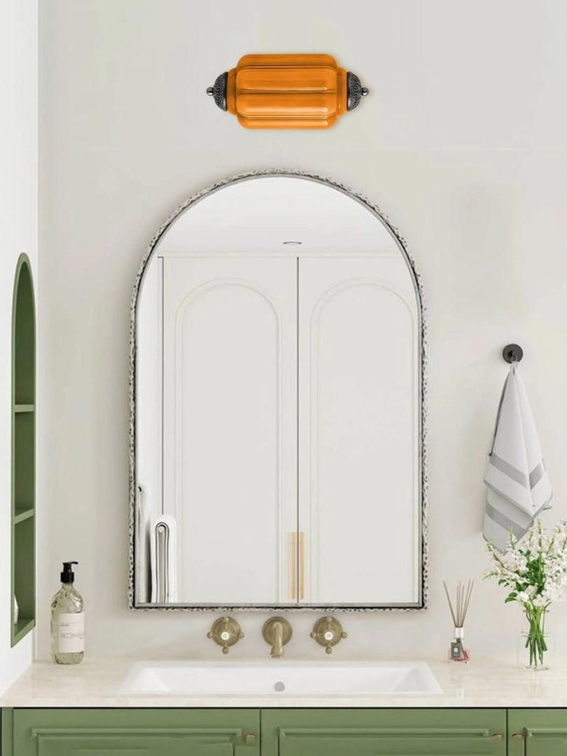 Applique murale vintage en verre laiteux Eloise pour chevet, couloir 