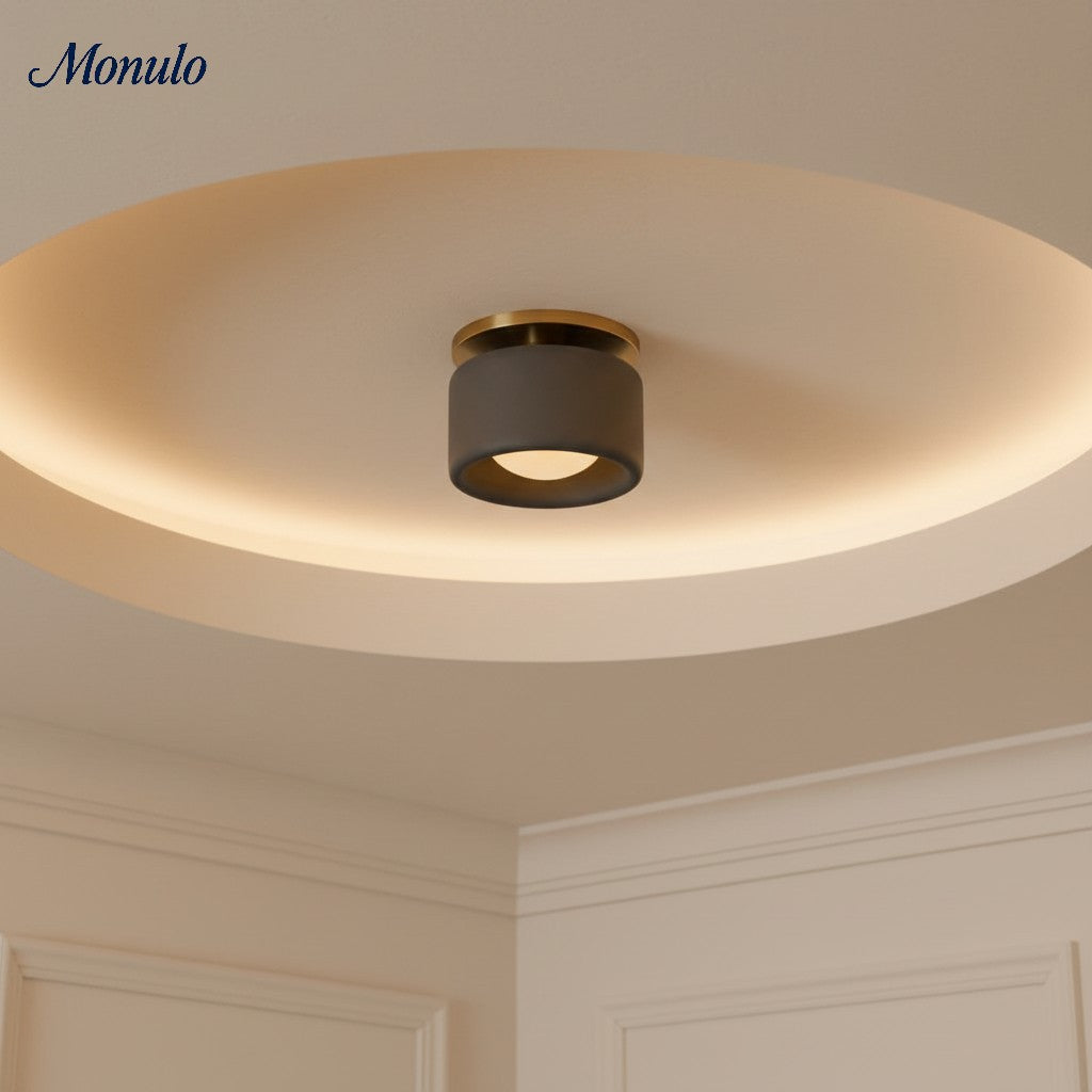 Cerova Porcelain Flush Mount Ceiling Light – Modern Low-Profile Fixture