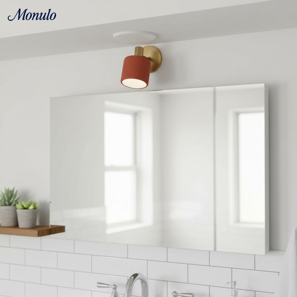 Aplique de pared de porcelana Cerova - Lámpara empotrada redonda minimalista de cerámica