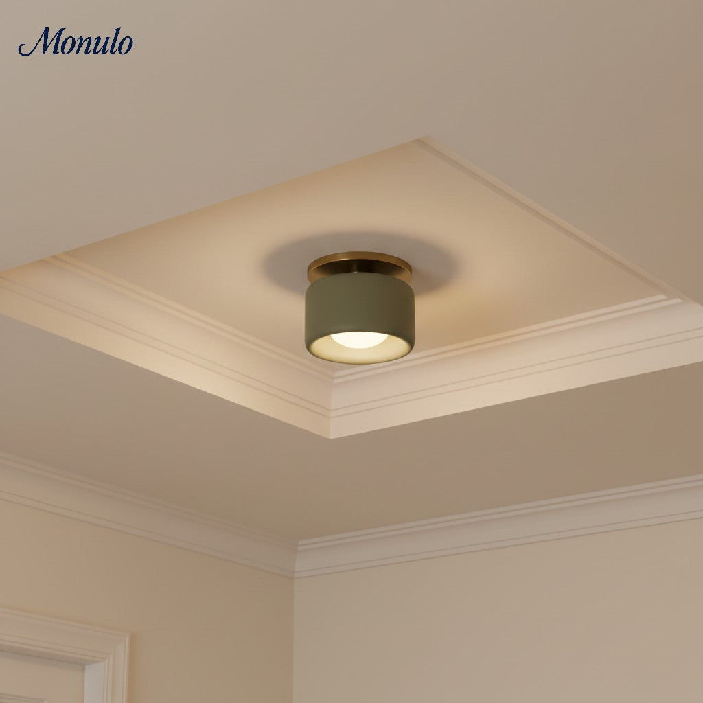 Cerova Porcelain Flush Mount Ceiling Light – Modern Low-Profile Fixture