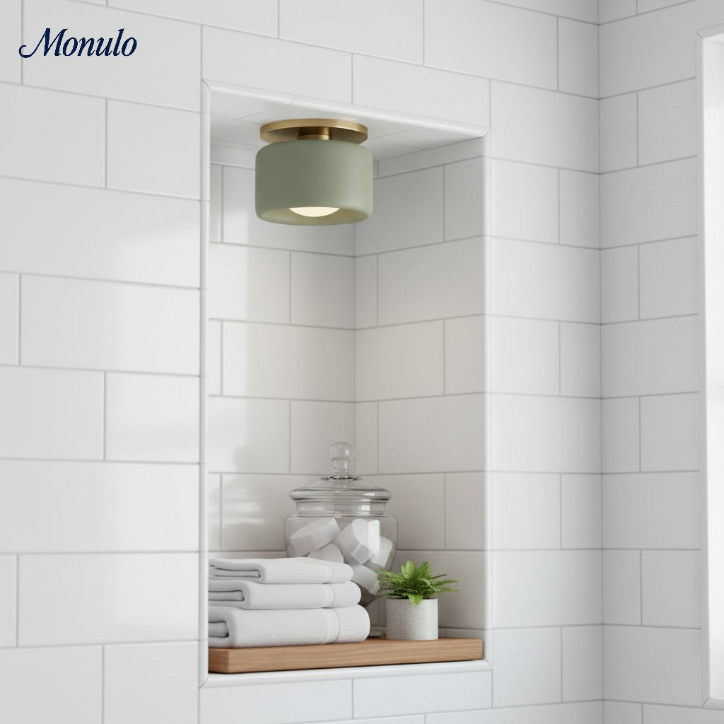 Plafonnier encastré en porcelaine Cerova – Luminaire discret