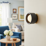 Cargar imagen en el visor de la Galería, Aplique de pared de porcelana Cerova - Lámpara empotrada redonda minimalista de cerámica
