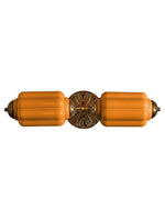 Cargar imagen en el visor de la Galería, Aplique de pared horizontal Eloise de cristal vintage americano con forma de farol
