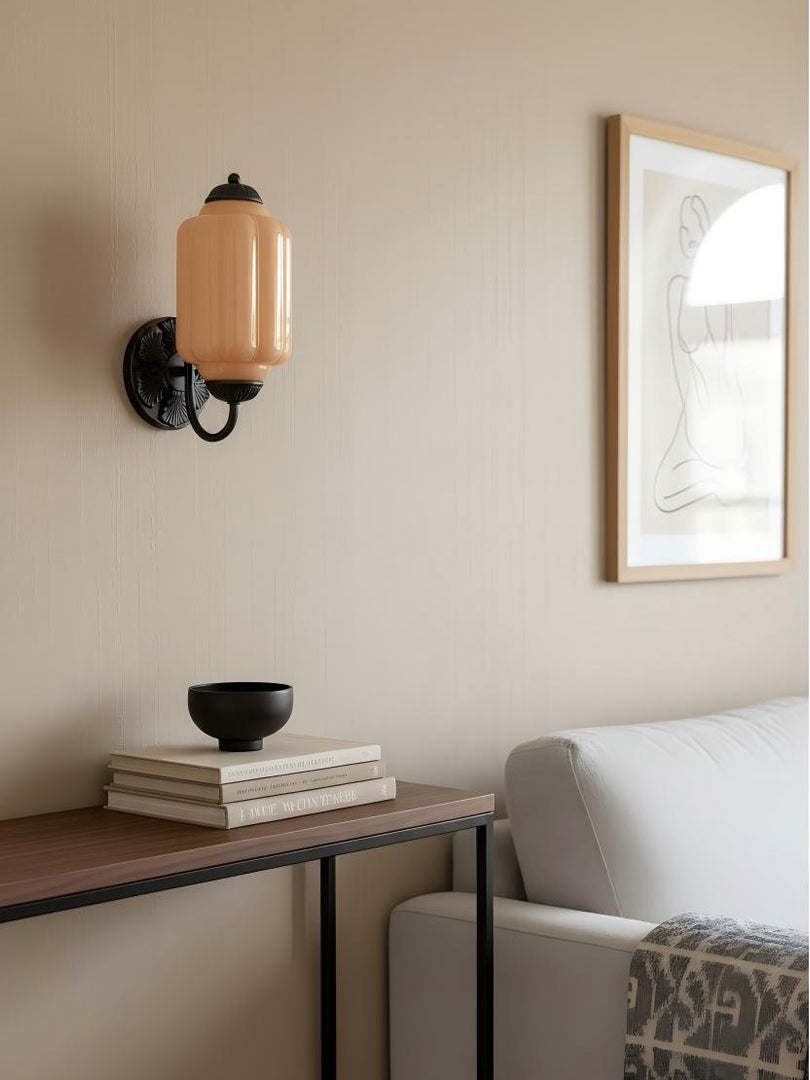 Vintage Milk Glass Sconce Bedside Hallway Eloise Wall Sconce