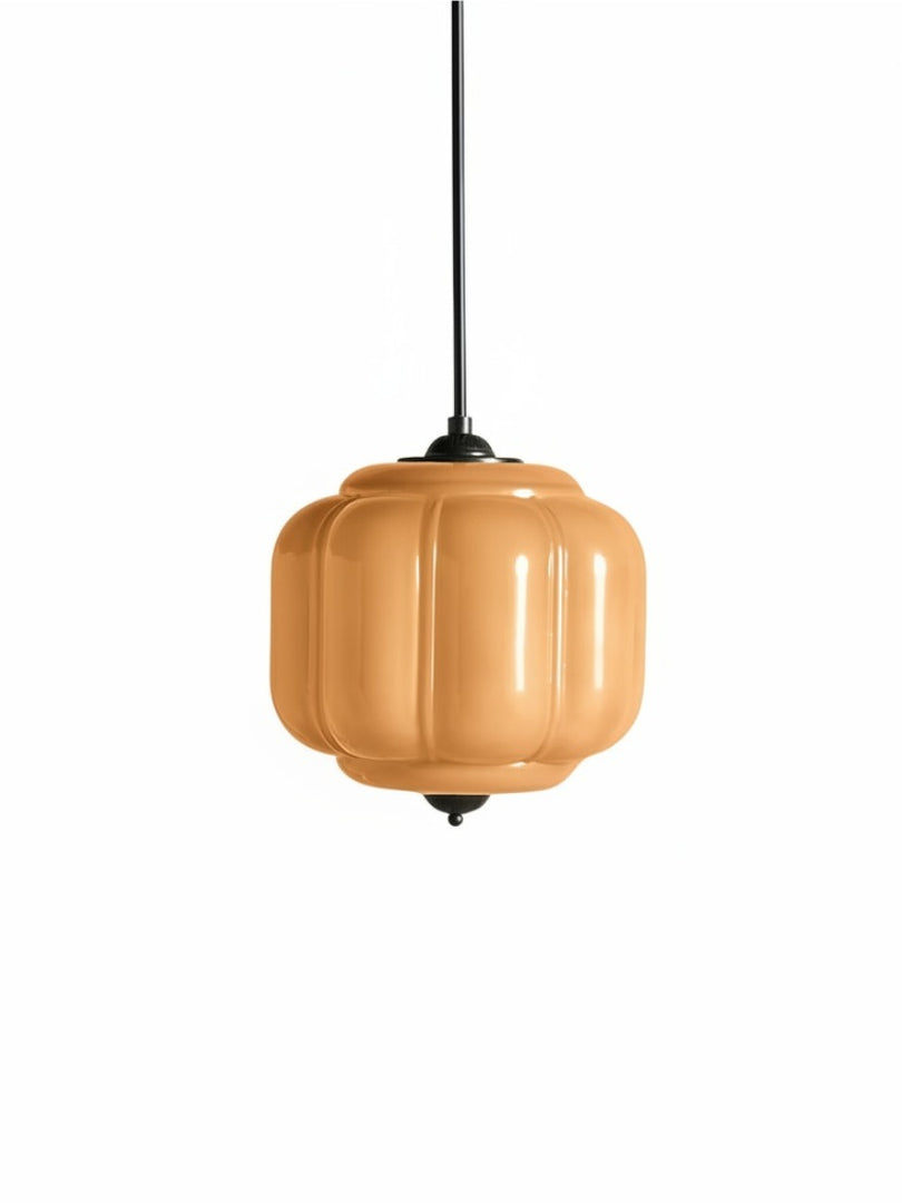 American Vintage Cream Glass Shade Shaped Eloise Chandelier