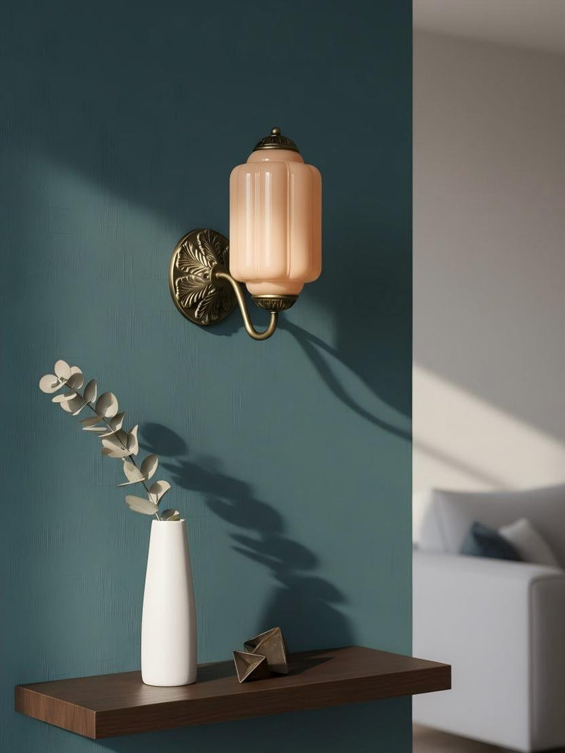 Vintage Milk Glass Sconce Bedside Hallway Eloise Wall Sconce