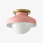 Bild in Gallery-Viewer laden, Hanton Aufputz-Deckenleuchte – Modernes minimalistisches Leuchtmittel mit Milchglas- und Metallschirm