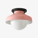 Bild in Gallery-Viewer laden, Hanton Aufputz-Deckenleuchte – Modernes minimalistisches Leuchtmittel mit Milchglas- und Metallschirm