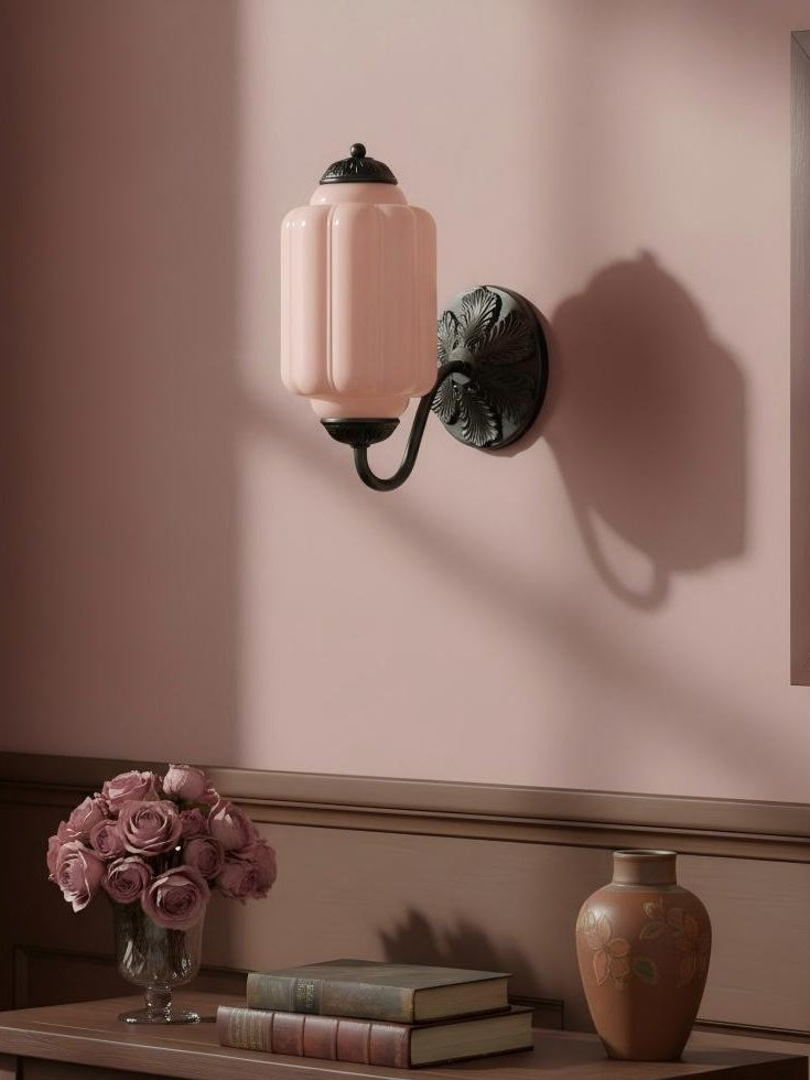 Vintage Milk Glass Sconce Bedside Hallway Eloise Wall Sconce