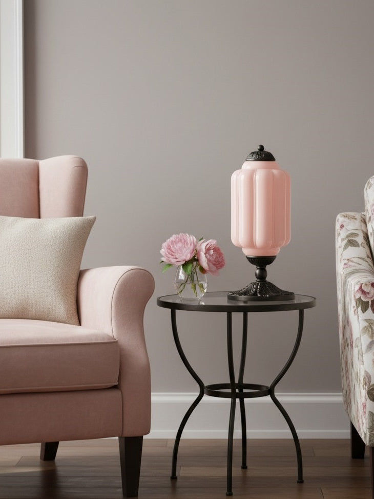 Vintage Glas Eloise Tischlampe