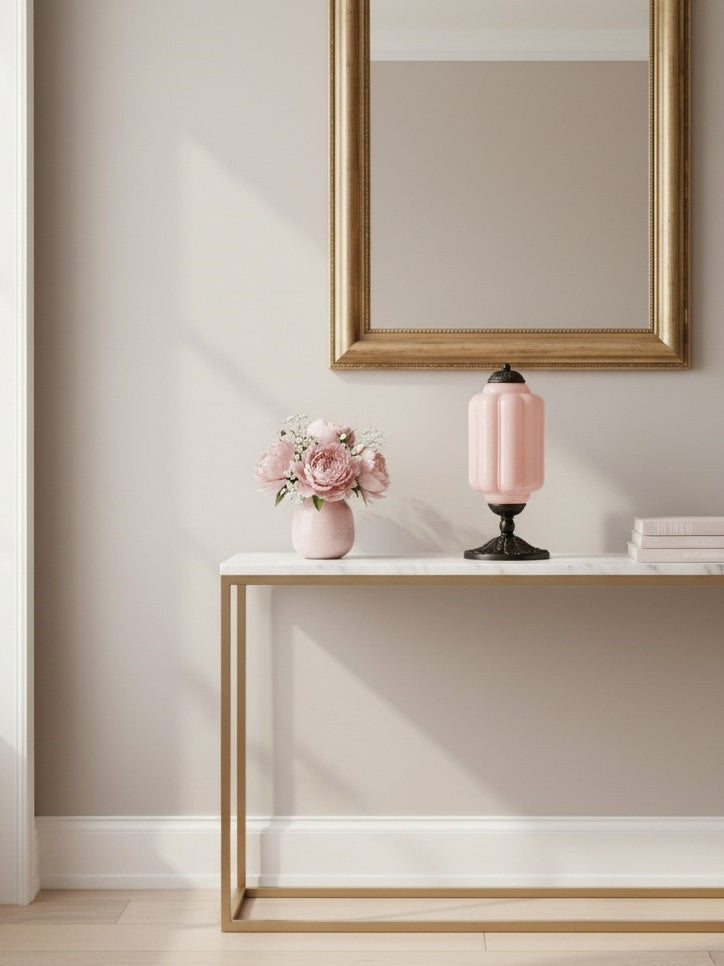 Lámpara de mesa LED Eloise de cristal vintage