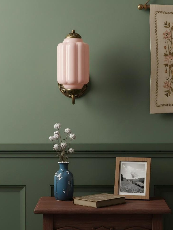 Vintage Milk Glass Sconce Bedside Hallway Eloise Wall Sconce