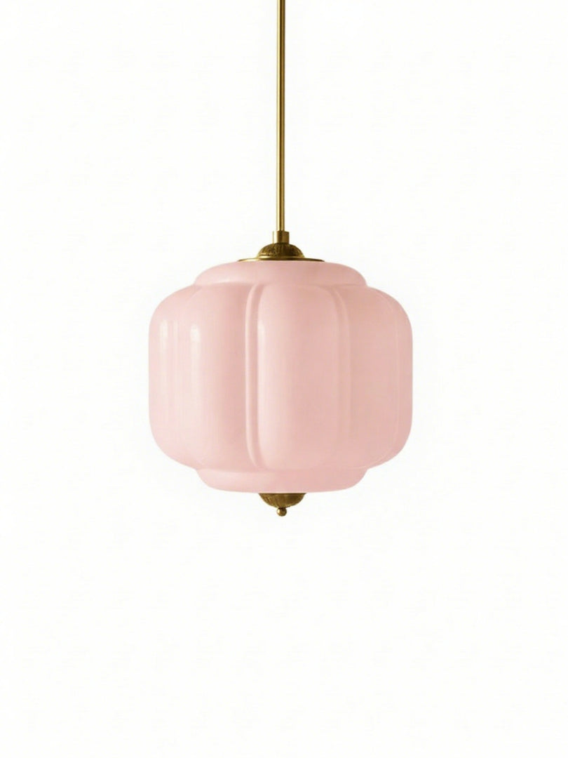American Vintage Cream Glass Shade Shaped Eloise Chandelier