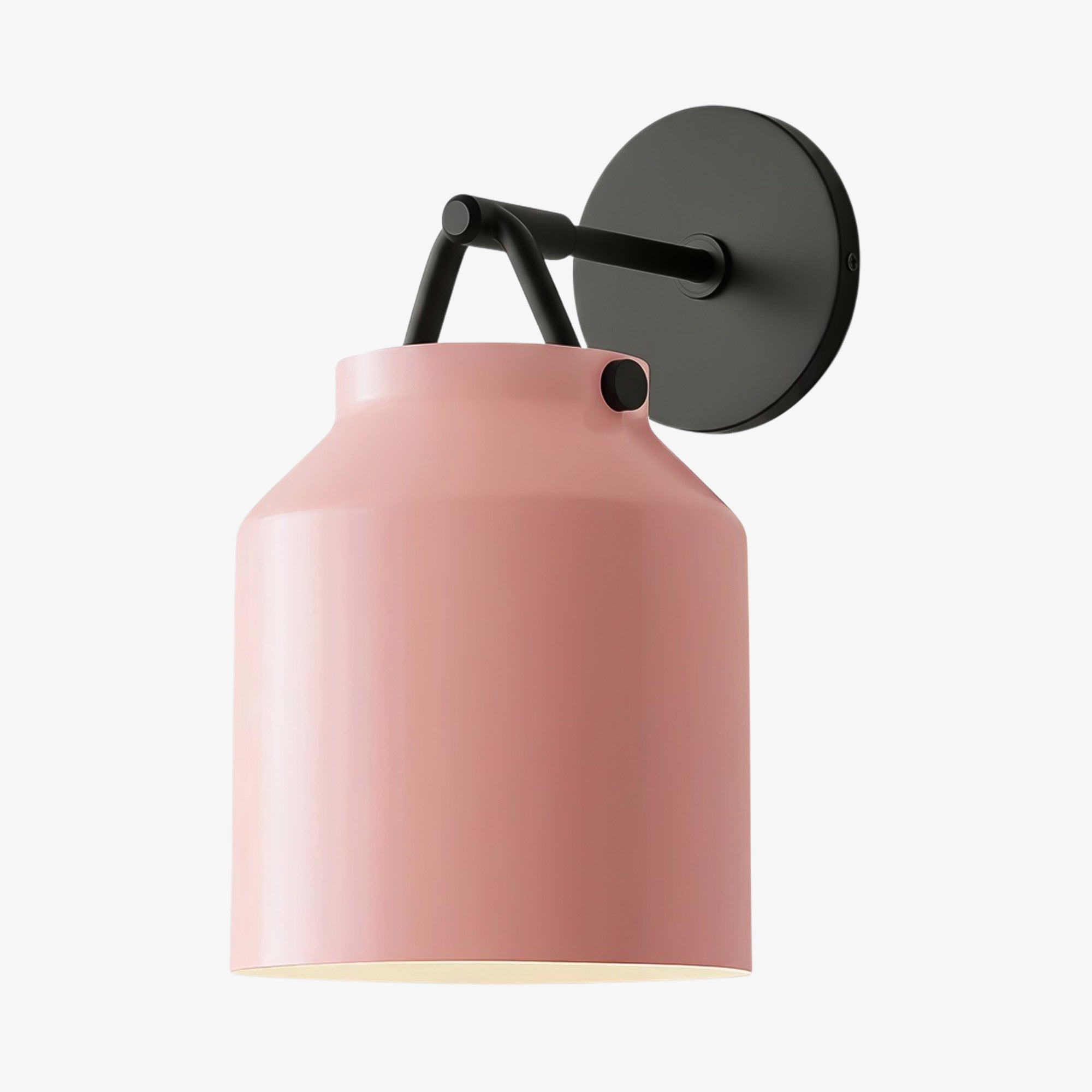 Hanton Minimalistische Wandleuchte – Vintage Milchglas-Wandleuchte mit Metallakzent