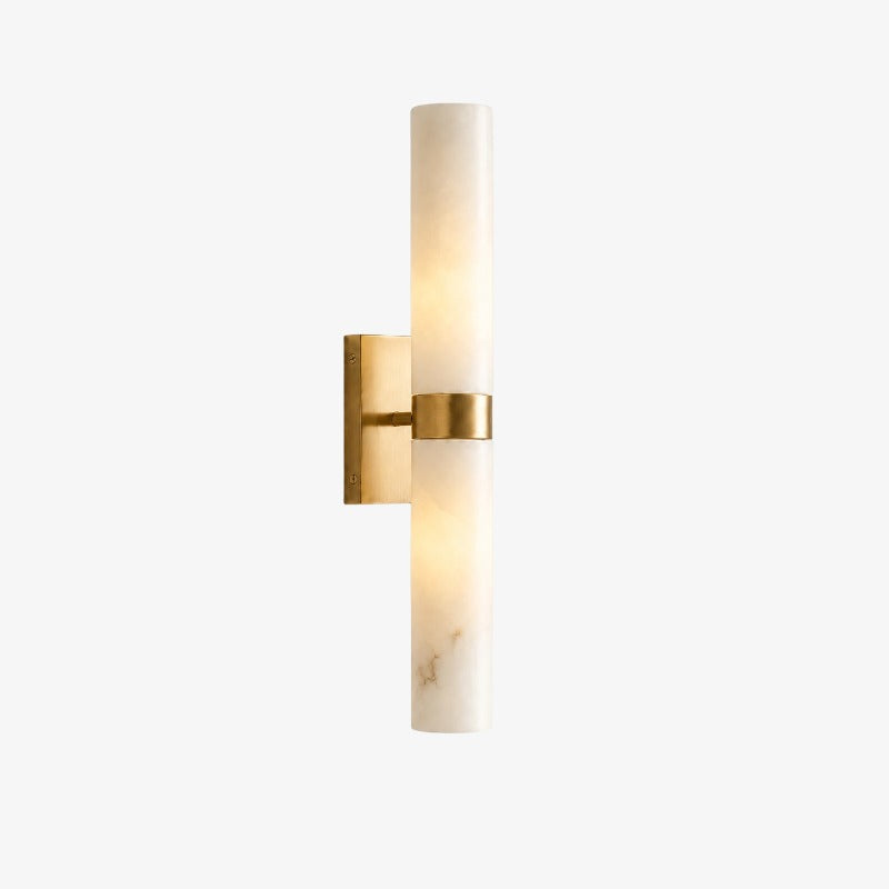 Marcellus Luxury Alabaster Tube Wall Light Modern Architectural Wall Sconce for Bedside Vanity Area