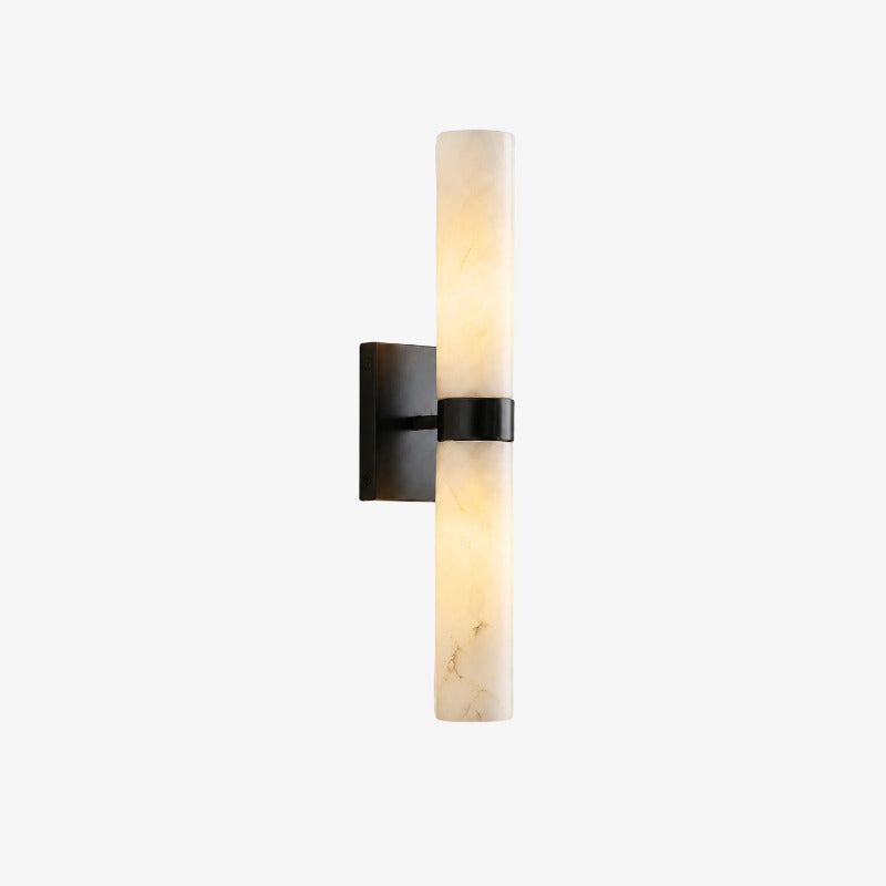 Marcellus Luxury Alabaster Tube Wall Light Modern Architectural Wall Sconce for Bedside Vanity Area