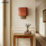 Load image into Gallery viewer, Nolvara Aleena Soft Fabric Luxe Metal Fabric Wall Sconce for Bedroom Reading Light
