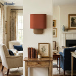 Load image into Gallery viewer, Nolvara Aleena Soft Fabric Luxe Metal Fabric Wall Sconce for Bedroom Reading Light