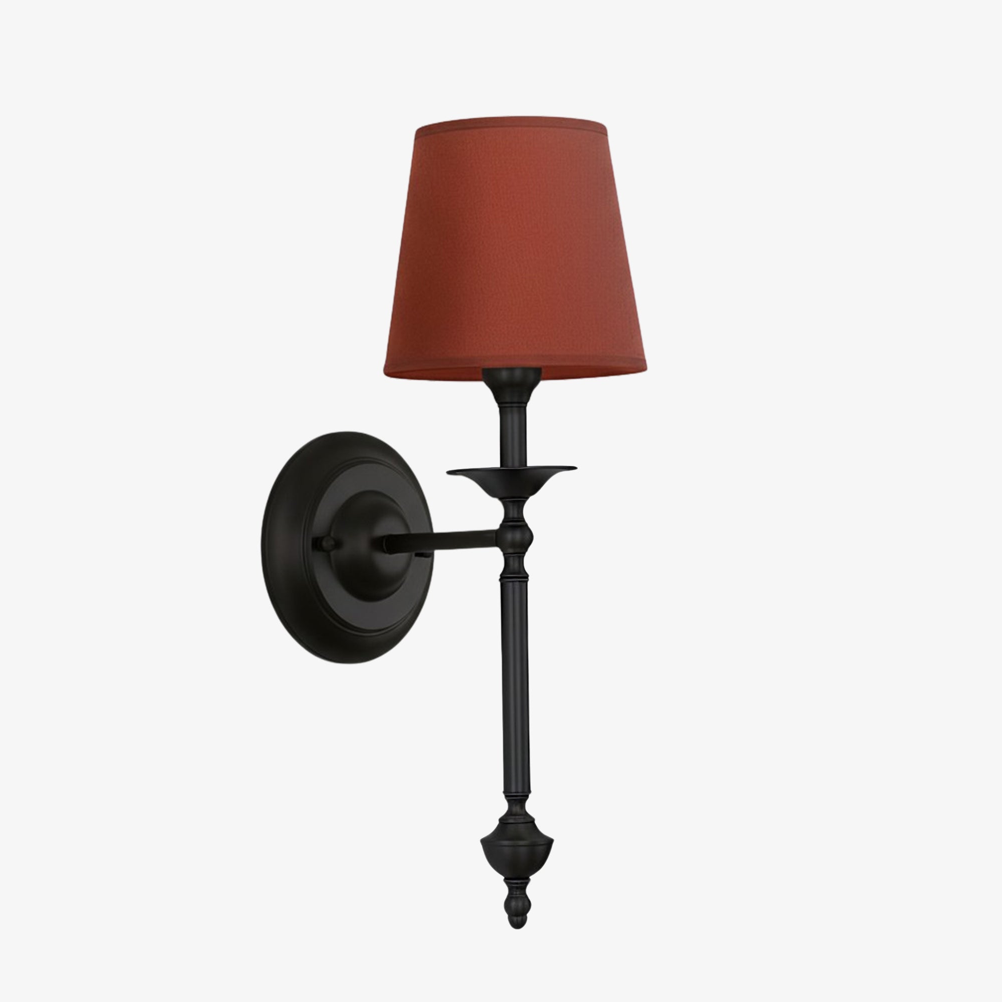 Rowan Fabric Shade Wall Sconce in Antique Copper - Vintage Luxury Light for Interiors