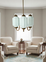 Load image into Gallery viewer, Eloise Chandelier – Milk Glass Chandelier in a Vintage Style Finish
