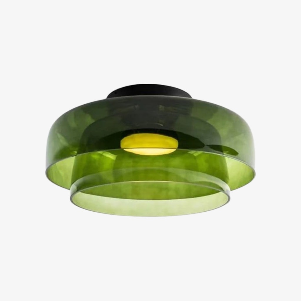 Verdoma Applique Plafonnier en Verre Multicouche Sculptural Design Moderne Scandinave pour Espaces de Vie