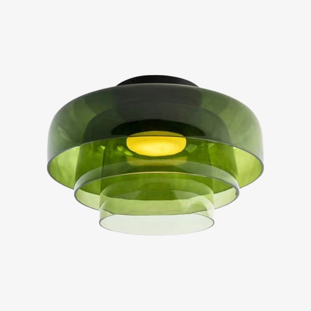 Verdoma Applique Plafonnier en Verre Multicouche Sculptural Design Moderne Scandinave pour Espaces de Vie