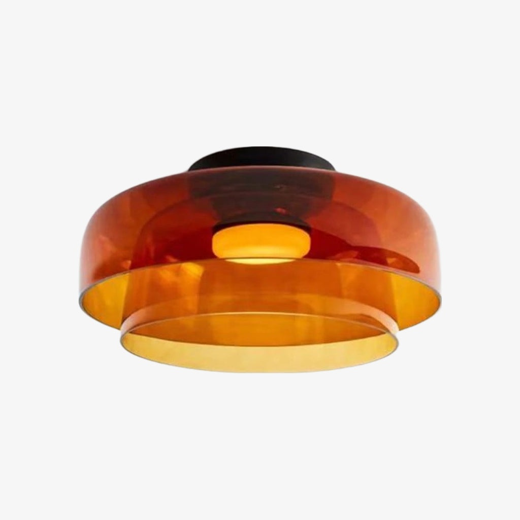 Verdoma Applique Plafonnier en Verre Multicouche Sculptural Design Moderne Scandinave pour Espaces de Vie