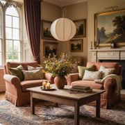 Alvian Textured Linen Shade Pendant Light – Modern Minimalist Hanging Fixture for Dining & Living Spaces